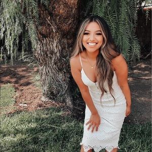 Asos white midi dress